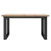 vidaXL Coffee Table O-Frame 90x90x45.5 cm Solid Wood Pine and Steel