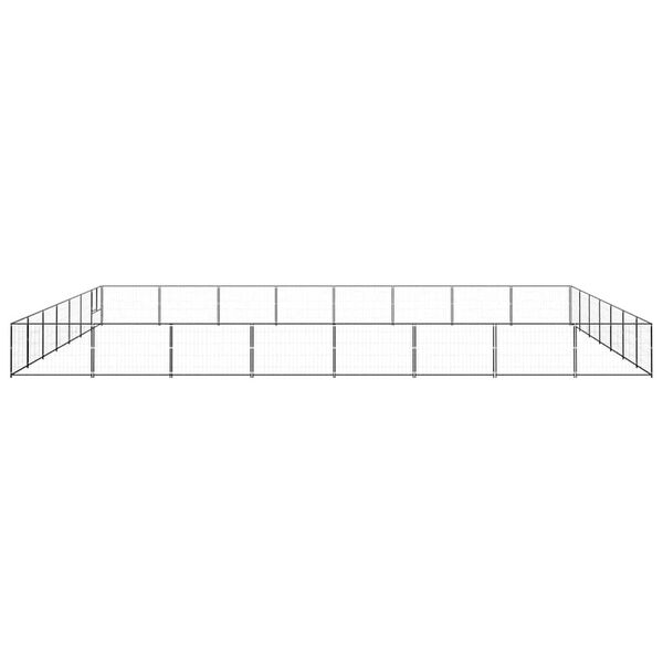 vidaXL Dog Kennel Black 56 m&sup2; Steel