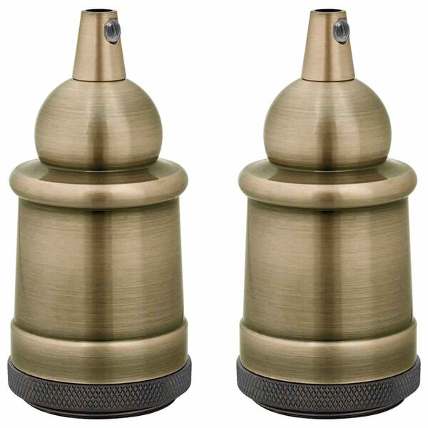vidaXL Lamp Holders 2 pcs Bronze E27