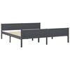 vidaXL Bed Frame without Mattress Solid Pinewood Grey 180x200 cm Super King