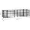 vidaXL Outdoor Dog Kennel Steel 14.75 m&sup2;