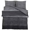 vidaXL Duvet Cover Set Dark Grey and Black 140x200 cm Cotton