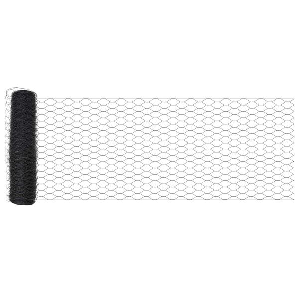 vidaXL Hexagon Fence Grey 0.5 x 100 m Steel
