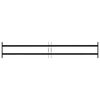 vidaXL Window Grille Black 176 x 30 cm Powder-Coated Steel