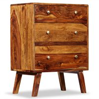 vidaXL Side Cabinet Solid Sheesham Wood 60x35x76 cm