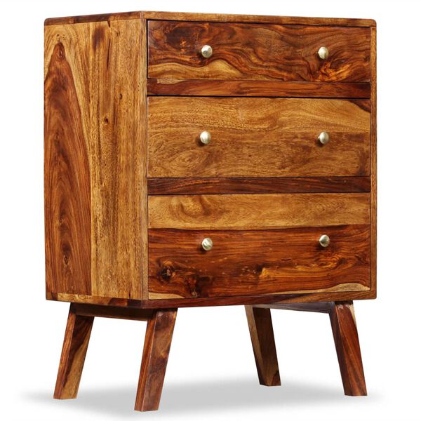 vidaXL Side Cabinet Solid Acacia Wood 60x35x76 cm