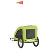 vidaXL Pet Bike Trailer Green Oxford Fabric and Iron