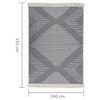 vidaXL Rug Dark Grey 160x230 cm Cotton