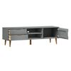 vidaXL TV Cabinet MOLDE Grey 158x40x49 cm Solid Wood Pine