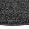 vidaXL Anti-slip Shaggy Rug Dark grey 120 x 120 cm PP
