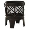 vidaXL Rustic Fire Pit with Poker &Phi;42x54 cm Steel