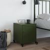 vidaXL Bedside Cabinet Olive Green 36x39x43.5 cm Steel
