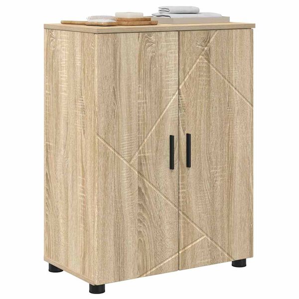 vidaXL Bathroom Cabinet with Storage Sonoma Oak 60 x 35 x 80 cm