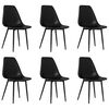 vidaXL Dining Chairs 6 pcs Black PP