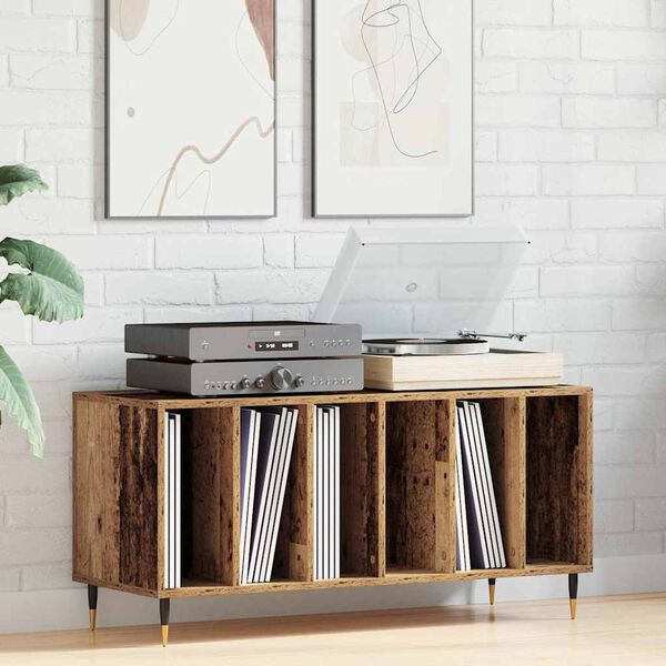 vidaXL Record Cabinet Old wood 100 x 38 x 48 cm Engineered Wood