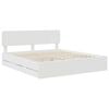 vidaXL Bed Frame with Headboard White 200 x 200 cm Engineered Wood
