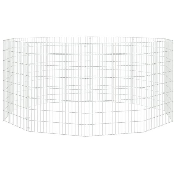 vidaXL Free Range Animal Enclosure 10-Panel 54x80 cm Galvanised Iron