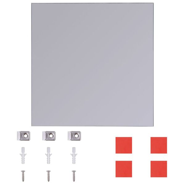 vidaXL Frameless Mirror Tiles Glass 8 pcs 20.5 cm