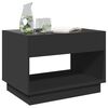 vidaXL Coffee Table with Infinity LED Black 70x50x50 cm