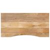 vidaXL Desk Top with Curve 110x60x2,5 cm Solid Wood Rough Mango