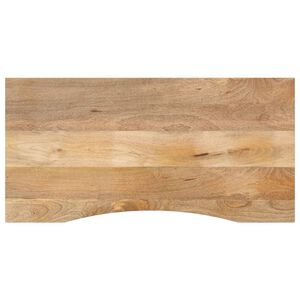 vidaXL Desk Top with Curve 110x60x2.5 cm Solid Wood Rough Mango