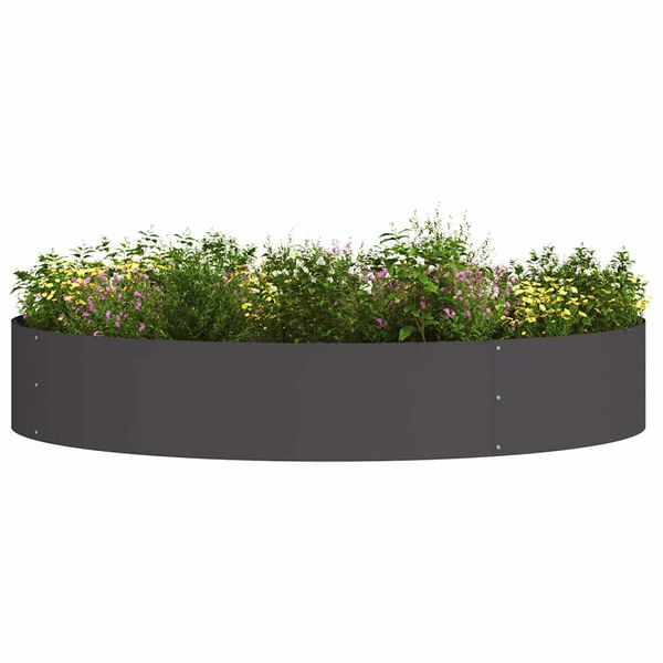 vidaXL Garden Planter 5 pcs Black 120 x 120 x 20 cm Cold-rolled Steel