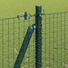 vidaXL Fence Post Green 25 x 1.2 m (25 x 25 mm mesh) Steel and PVC