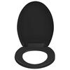 vidaXL Soft-close Toilet Seat with Quick-release Design Black