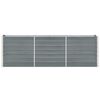 vidaXL Garden Raised Bed Galvanised Steel 240x40x77 cm Grey