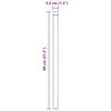 vidaXL Fence Posts 12 pcs Silver 80 cm Powder-coated steel