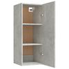 vidaXL Wall Cabinet Concrete Grey 34.5x34x90 cm Engineered Wood