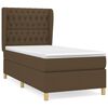 vidaXL Box Spring Bed with Mattress Dark Brown 100x200 cm Fabric
