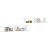 vidaXL Wall Shelf 2pcs High Gloss White 105x18x20cm Engineered Wood