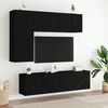vidaXL 5 Piece TV Wall Units Black Engineered Wood