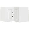 vidaXL Wall Corner Cabinet PORTO White 57 x 57 x 40 cm Engineered Wood