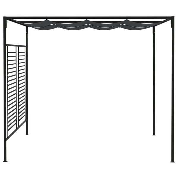 vidaXL Gazebo with Retractable Roof 4x3x2.3 m Anthracite 180 g/m&sup2;