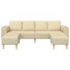 vidaXL Sofa Set Cream Fabric