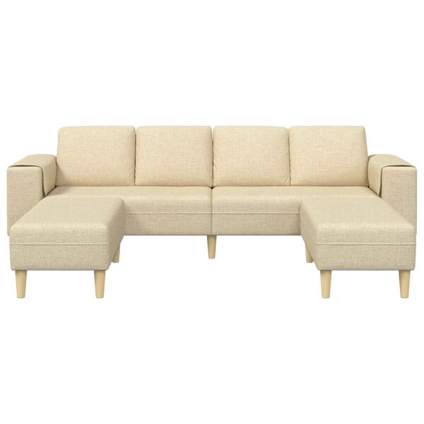 vidaXL Sofa Set Cream Fabric