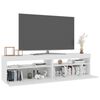vidaXL TV Cabinets 2 pcs with LED Lights White 75x35x40 cm
