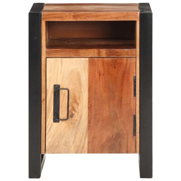 vidaXL Bedside Cabinet 40x35x55cm Solid Acacia Wood in Sheesham Finish