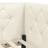 vidaXL Corner Bed Frame with Headboard Cream 80 x 200 cm Velvet