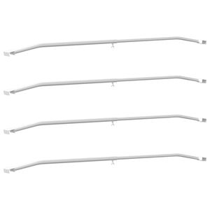 vidaXL Tarpaulin Bracket for Trailers 4 pcs Silver 100-145 cm Aluminum