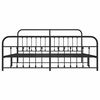 vidaXL Metal Bed Frame without Mattress with Footboard Black 200x200cm