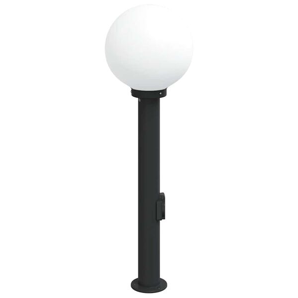 vidaXL Bollard Light with Outlet 80 cm Black IP44