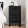 vidaXL Bedside Cabinet Black Oak 40 x 40 x 66 cm Engineered Wood
