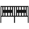 vidaXL Headboard Black 126x4x100 cm Solid Wood Pine
