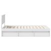 vidaXL Bed Frame with Headboard White 100 x 200 cm Solid Pine Wood