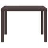 vidaXL Garden Dining Table Brown 100 x 100 x 73 cm Poly Rattan