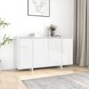 vidaXL Sideboard High Gloss White 135x41x75 cm Engineered Wood