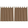 vidaXL Voile Curtains with Loops 2 pcs Light Brown 140x140 cm